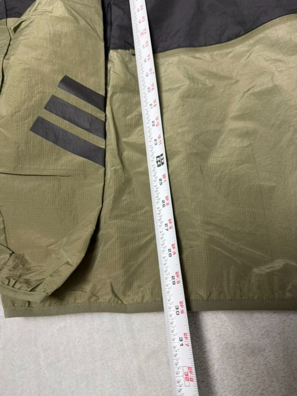 ADIDAS Mens MT Black Olive Colorblock Anorak Windbreaker Quarter‎ Zip Jacket NEW - Picture 2 of 4